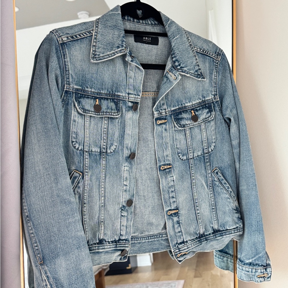 ABLE Light Wash Bailey Denim Jacket